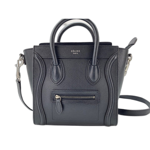 CELINE 2WAY Luggage Nano Handbag black WS31970