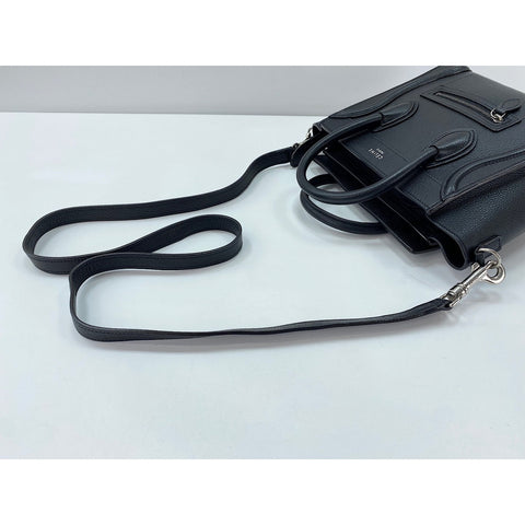 CELINE 2WAY Luggage Nano Handbag black WS31970