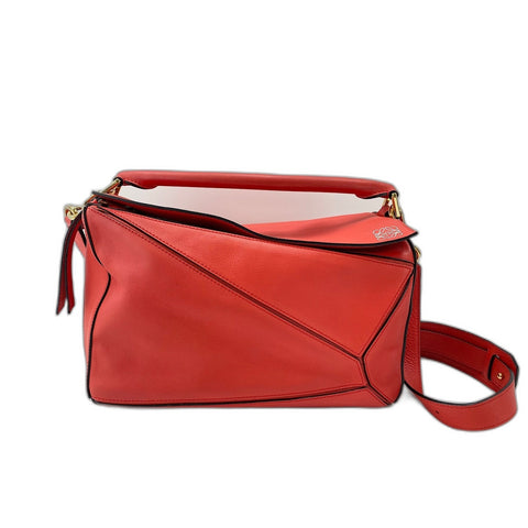 LOEWE puzzle bag medium Shoulder Bag Red WS31988