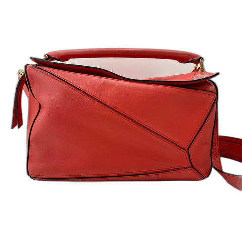 LOEWE puzzle bag medium Shoulder Bag Red WS31988