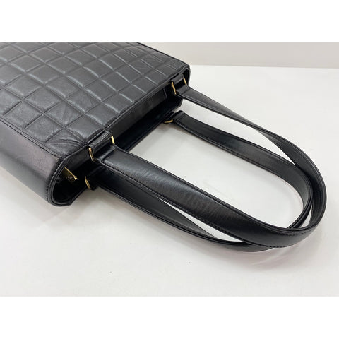CHANEL Chocolate bar Tote Bag black WS31989