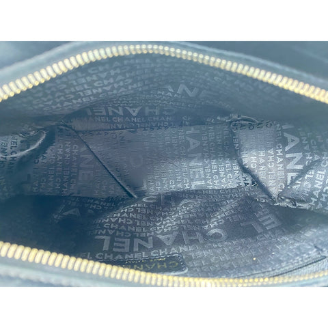 CHANEL Chocolate bar Tote Bag black WS31989