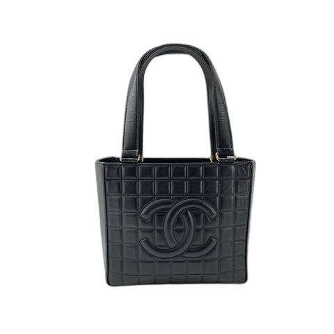 CHANEL Chocolate bar Tote Bag black WS31989