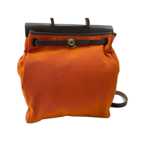 HERMES 2WAY Herbag Add PM Handbag Orange WS31990