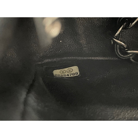 CHANEL Caviar Skin Mini Matelasse Shoulder Bag black WS32001