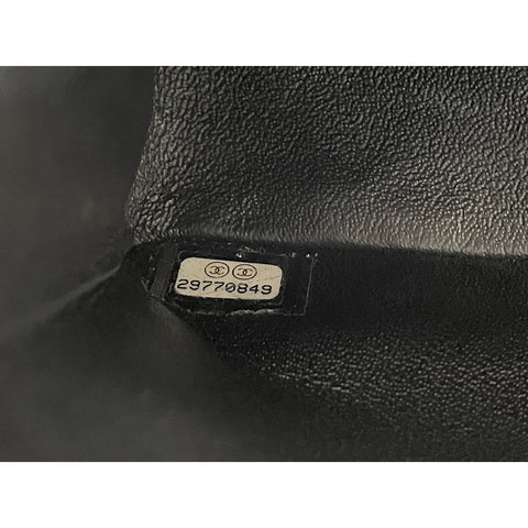 CHANEL Patent Matelasse23 Double Flap Handbag black WS32002