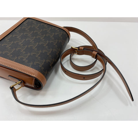 CELINE teen Shoulder Bag Brown WS32003
