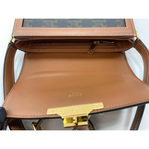CELINE teen Shoulder Bag Brown WS32003