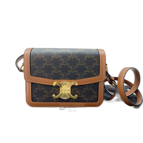 CELINE teen Shoulder Bag Brown WS32003