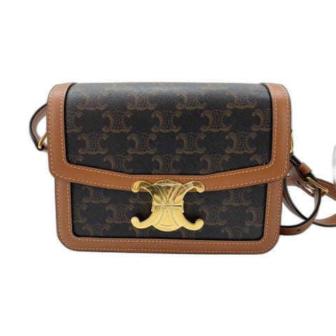 CELINE teen Shoulder Bag Brown WS32003