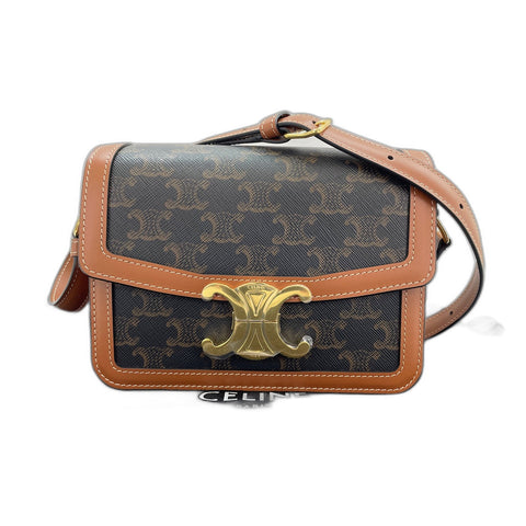 CELINE Teen Triomphe Shoulder Bag Brown WS32004