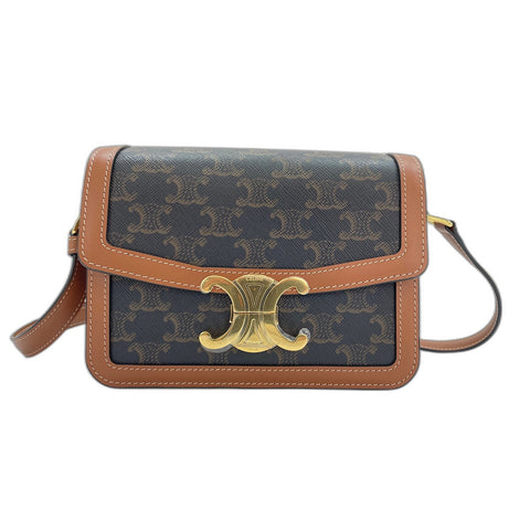 CELINE Teen Triomphe Shoulder Bag Brown WS32004