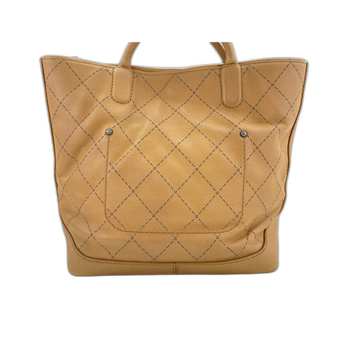 CHANEL 2WAY Tote Bag beige WS32015