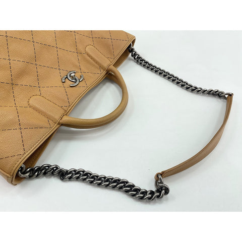 CHANEL 2WAY Tote Bag beige WS32015