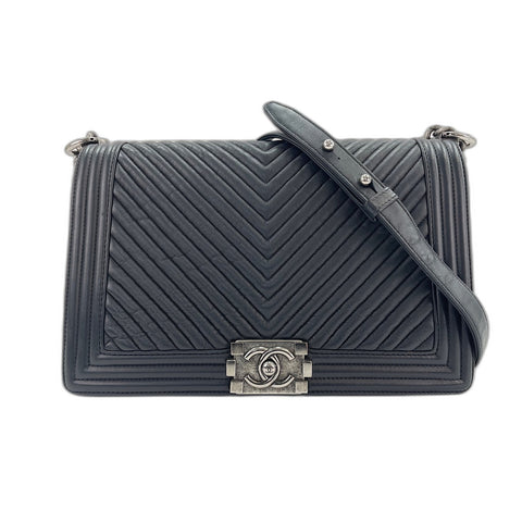 CHANEL Boy Chanel Large Shoulder Bag black WS32017