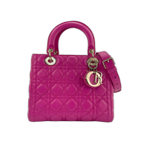 Christian Dior 2WAY Lady Dior Medium Handbag pink WS32019