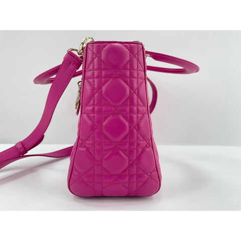 Christian Dior 2WAY Lady Dior Medium Handbag pink WS32019