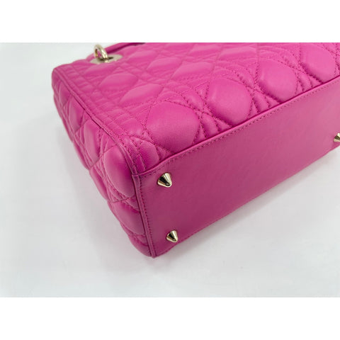 Christian Dior 2WAY Lady Dior Medium Handbag pink WS32019