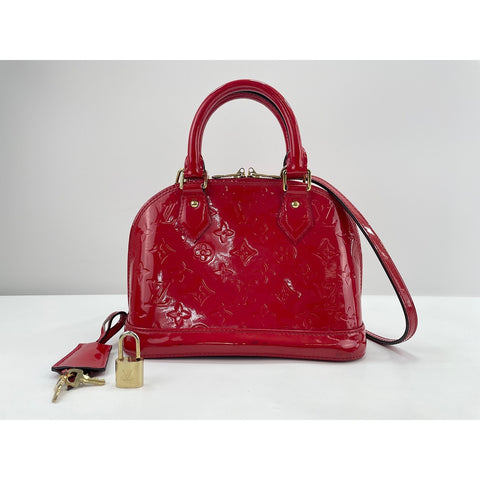 LOUIS VUITTON 2WAY Alma BB Handbag Red WS32022