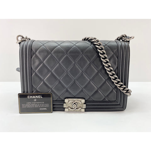 CHANEL Boy Chanel Large Shoulder Bag black WS32023
