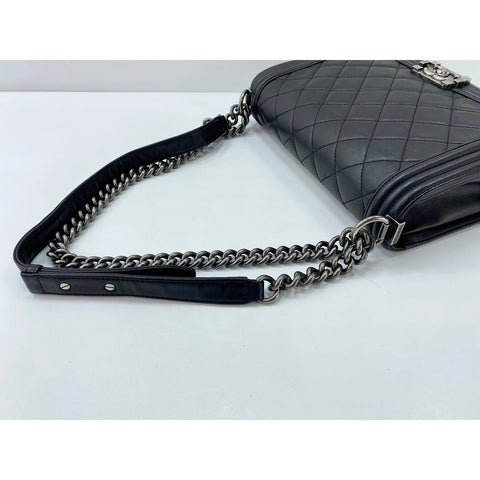 CHANEL Boy Chanel Large Shoulder Bag black WS32023