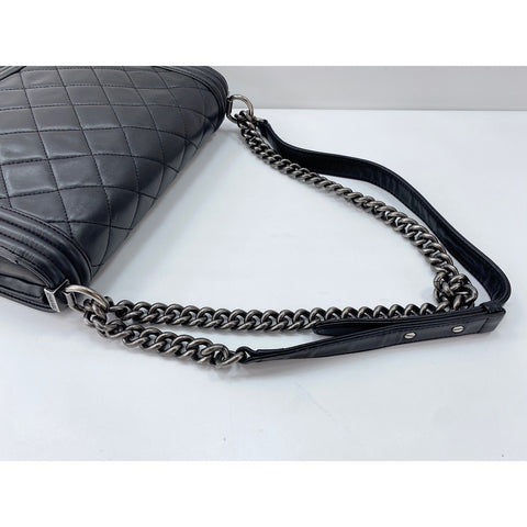 CHANEL Boy Chanel Large Shoulder Bag black WS32023