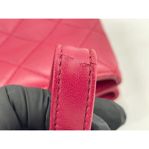 CHANEL 2-Way Matelass Handbag Red WS32029