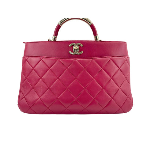 CHANEL 2-Way Matelass Handbag Red WS32029