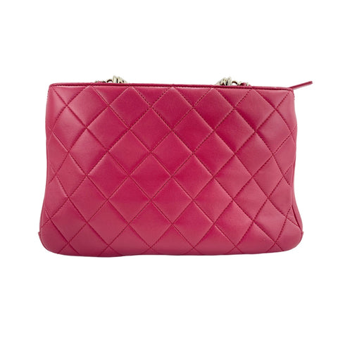 CHANEL 2-Way Matelass Handbag Red WS32029