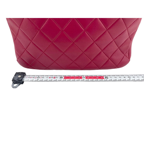 CHANEL 2-Way Matelass Handbag Red WS32029