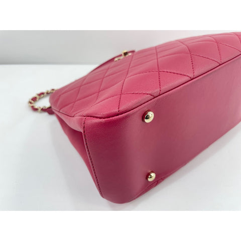 CHANEL 2-Way Matelass Handbag Red WS32029