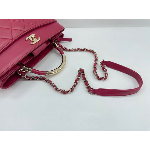 CHANEL 2-Way Matelass Handbag Red WS32029
