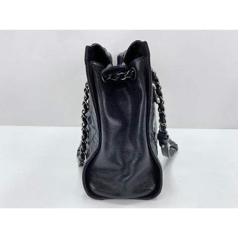 CHANEL Caviar skin Matelasse Shoulder Bag black WS32032
