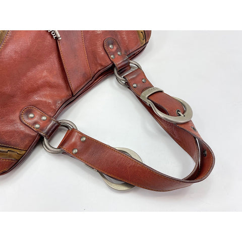 Christian Dior Gaucho Handbag Brown WS32033