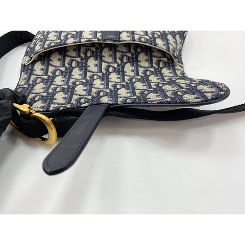 Christian Dior saddle Shoulder Bag Navy WS32034