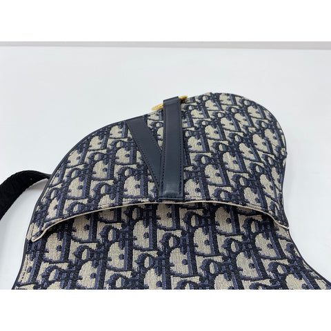 Christian Dior saddle Shoulder Bag Navy WS32034