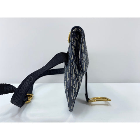 Christian Dior saddle Shoulder Bag Navy WS32034