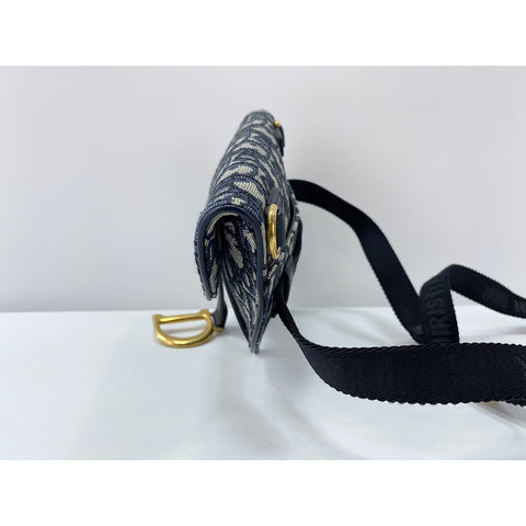 Christian Dior saddle Shoulder Bag Navy WS32034