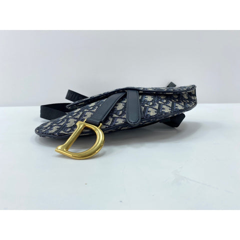 Christian Dior saddle Shoulder Bag Navy WS32034