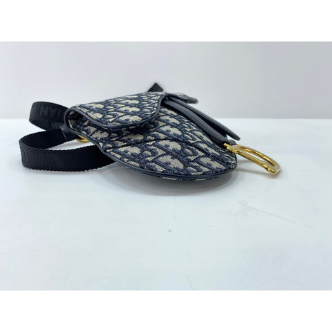 Christian Dior saddle Shoulder Bag Navy WS32034