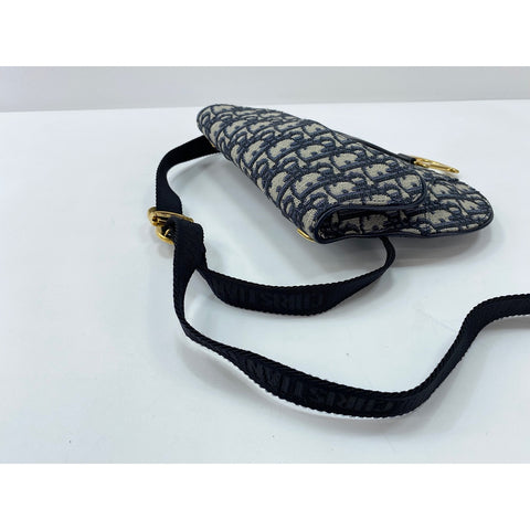 Christian Dior saddle Shoulder Bag Navy WS32034
