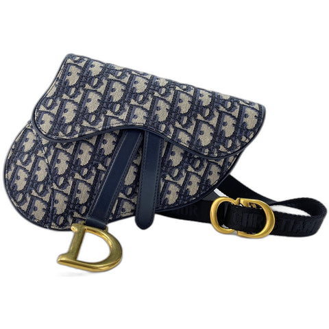 Christian Dior saddle Shoulder Bag Navy WS32034