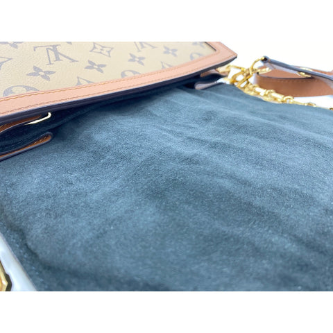 LOUIS VUITTON Reverse Dauphine MM Shoulder Bag Brown WS32039
