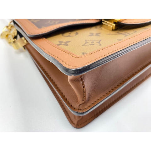 LOUIS VUITTON Reverse Dauphine MM Shoulder Bag Brown WS32039