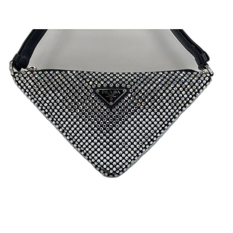 PRADA Shoulder Bag Silver WS32043