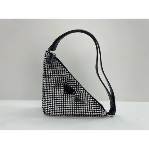 PRADA Shoulder Bag Silver WS32043