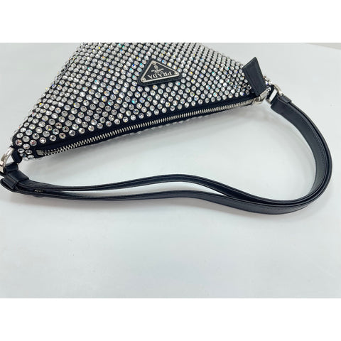 PRADA Shoulder Bag Silver WS32043