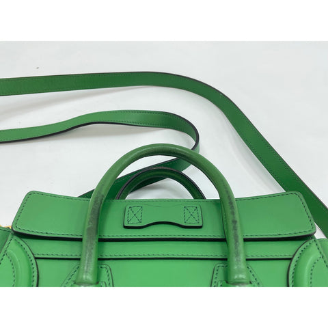 CELINE 2WAY Luggage Nano Handbag green WS32046
