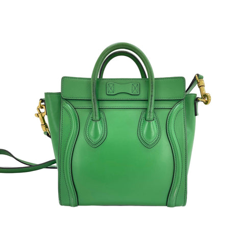 CELINE 2WAY Luggage Nano Handbag green WS32046