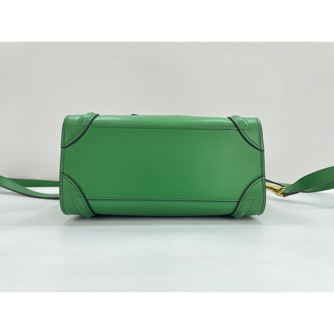 CELINE 2WAY Luggage Nano Handbag green WS32046
